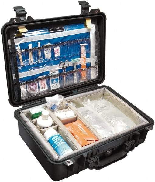 Pelican Products, Inc. - 14-1/16" Wide x 6-15/16" High, Clamshell Hard Case - Black, Polypropylene - Eagle Tool & Supply