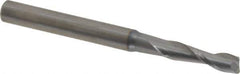 OSG - 5/32", 9/16" LOC, 3/16" Shank Diam, 2" OAL, 2 Flute, Solid Carbide Square End Mill - Single End, TiCN Finish, Spiral Flute, 30° Helix, Centercutting, Right Hand Cut, Right Hand Flute, Series 402 - Eagle Tool & Supply