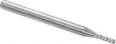 OSG - 1.5mm, 5mm LOC, 3mm Shank Diam, 39mm OAL, 4 Flute, Solid Carbide Square End Mill - Single End, Uncoated, Spiral Flute, 30° Helix, Centercutting, Right Hand Cut, Right Hand Flute, Series 404 - Eagle Tool & Supply