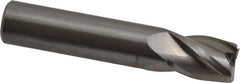 OSG - 12mm, 16mm LOC, 12mm Shank Diam, 64mm OAL, 4 Flute, Solid Carbide Square End Mill - Single End, Uncoated, Spiral Flute, 30° Helix, Centercutting, Right Hand Cut, Right Hand Flute, Series 414 - Eagle Tool & Supply