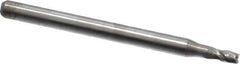 OSG - 2mm, 4mm LOC, 3mm Shank Diam, 39mm OAL, 4 Flute, Solid Carbide Square End Mill - Single End, Uncoated, Spiral Flute, 30° Helix, Centercutting, Right Hand Cut, Right Hand Flute, Series 414 - Eagle Tool & Supply