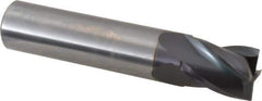 OSG - 1/2", 5/8" LOC, 1/2" Shank Diam, 2-1/2" OAL, 4 Flute, Solid Carbide Square End Mill - Single End, TiAlN Finish, Spiral Flute, 30° Helix, Centercutting, Right Hand Cut, Right Hand Flute, Series 414 - Eagle Tool & Supply