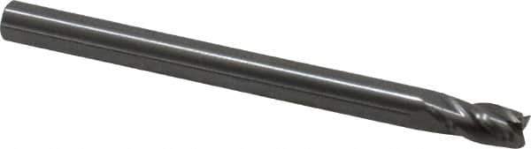 OSG - 4mm, 8mm LOC, 4mm Shank Diam, 51mm OAL, 4 Flute, Solid Carbide Square End Mill - Single End, Uncoated, Spiral Flute, 30° Helix, Centercutting, Right Hand Cut, Right Hand Flute, Series 414 - Eagle Tool & Supply