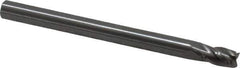 OSG - 4mm, 8mm LOC, 4mm Shank Diam, 51mm OAL, 4 Flute, Solid Carbide Square End Mill - Single End, Uncoated, Spiral Flute, 30° Helix, Centercutting, Right Hand Cut, Right Hand Flute, Series 414 - Eagle Tool & Supply