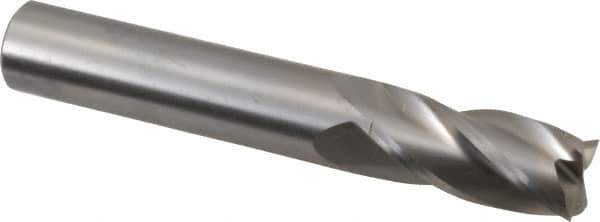 OSG - 14mm, 30mm LOC, 14mm Shank Diam, 89mm OAL, 4 Flute, Solid Carbide Square End Mill - Single End, Uncoated, Spiral Flute, 30° Helix, Centercutting, Right Hand Cut, Right Hand Flute, Series 404 - Eagle Tool & Supply