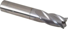 OSG - 5/8", 1-1/4" LOC, 5/8" Shank Diam, 3-1/2" OAL, 4 Flute, Solid Carbide Square End Mill - Single End, TiCN Finish, Spiral Flute, 30° Helix, Centercutting, Right Hand Cut, Right Hand Flute, Series 404 - Eagle Tool & Supply