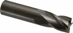 OSG - 22mm, 38mm LOC, 22mm Shank Diam, 102mm OAL, 4 Flute, Solid Carbide Square End Mill - Single End, Uncoated, Spiral Flute, 30° Helix, Centercutting, Right Hand Cut, Right Hand Flute, Series 404 - Eagle Tool & Supply