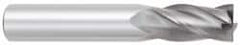 OSG - 25mm, 38mm LOC, 25mm Shank Diam, 102mm OAL, 4 Flute, Solid Carbide Square End Mill - Eagle Tool & Supply