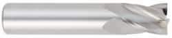OSG - 8mm, 12mm LOC, 8mm Shank Diam, 51mm OAL, 4 Flute, Solid Carbide Square End Mill - Single End, Uncoated, Spiral Flute, 30° Helix, Centercutting, Right Hand Cut, Right Hand Flute, Series 414 - Eagle Tool & Supply