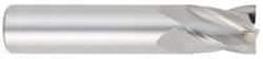 OSG - 8mm, 12mm LOC, 8mm Shank Diam, 51mm OAL, 4 Flute, Solid Carbide Square End Mill - Single End, Uncoated, Spiral Flute, 30° Helix, Centercutting, Right Hand Cut, Right Hand Flute, Series 414 - Eagle Tool & Supply