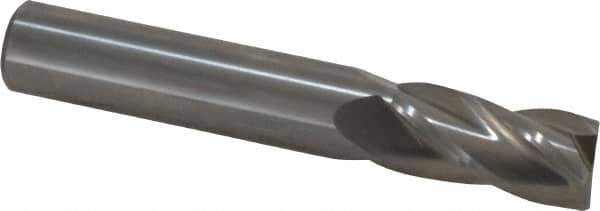 OSG - 12mm, 25mm LOC, 12mm Shank Diam, 76mm OAL, 4 Flute, Solid Carbide Square End Mill - Single End, Uncoated, Spiral Flute, 30° Helix, Centercutting, Right Hand Cut, Right Hand Flute, Series 404 - Eagle Tool & Supply