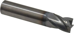 OSG - 1/2", 5/8" LOC, 1/2" Shank Diam, 2-1/2" OAL, 4 Flute, Solid Carbide Square End Mill - Single End, TiCN Finish, Spiral Flute, 30° Helix, Centercutting, Right Hand Cut, Right Hand Flute, Series 414 - Eagle Tool & Supply