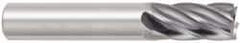 OSG - 5/16", 13/16" LOC, 5/16" Shank Diam, 2-1/2" OAL, 6 Flute, Solid Carbide Square End Mill - Single End, Uncoated, Spiral Flute, 30° Helix, Centercutting, Right Hand Cut, Right Hand Flute, Series 461 - Eagle Tool & Supply