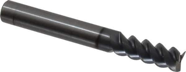 OSG - 5/16", 13/16" LOC, 5/16" Shank Diam, 2-1/2" OAL, 3 Flute, Solid Carbide Square End Mill - Single End, TiCN Finish, Spiral Flute, 60° Helix, Centercutting, Right Hand Cut, Right Hand Flute, Series 460C - Eagle Tool & Supply