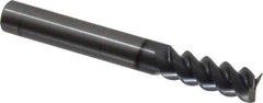 OSG - 5/16", 13/16" LOC, 5/16" Shank Diam, 2-1/2" OAL, 3 Flute, Solid Carbide Square End Mill - Single End, TiCN Finish, Spiral Flute, 60° Helix, Centercutting, Right Hand Cut, Right Hand Flute, Series 460C - Eagle Tool & Supply