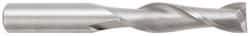 OSG - 3/8", 1-1/8" LOC, 3/8" Shank Diam, 3" OAL, 2 Flute, Solid Carbide Square End Mill - Single End, TiCN Finish, Spiral Flute, 30° Helix, Centercutting, Right Hand Cut, Right Hand Flute, Series 462 - Eagle Tool & Supply
