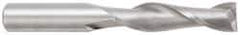 OSG - 3/8", 1-1/8" LOC, 3/8" Shank Diam, 3" OAL, 2 Flute, Solid Carbide Square End Mill - Single End, TiCN Finish, Spiral Flute, 30° Helix, Centercutting, Right Hand Cut, Right Hand Flute, Series 462 - Eagle Tool & Supply