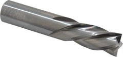 OSG - 3/4", 1-1/2" LOC, 3/4" Shank Diam, 4" OAL, 4 Flute, Solid Carbide Square End Mill - Single End, Uncoated, Spiral Flute, 30° Helix, Centercutting, Right Hand Cut, Left Hand Flute, Series 447 - Eagle Tool & Supply
