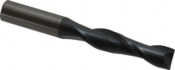 OSG - 1/2", 2" LOC, 1/2" Shank Diam, 4" OAL, 2 Flute, Solid Carbide Square End Mill - Single End, TiAlN Finish, Spiral Flute, 30° Helix, Centercutting, Right Hand Cut, Right Hand Flute, Series 462 - Eagle Tool & Supply