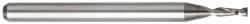OSG - 1.52mm, 0.188" LOC, 1/8" Shank Diam, 1-1/2" OAL, 2 Flute, Solid Carbide Square End Mill - Single End, Uncoated, Spiral Flute, 30° Helix, Centercutting, Right Hand Cut, Right Hand Flute, Series 492 - Eagle Tool & Supply