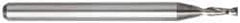 OSG - 1.52mm, 0.188" LOC, 1/8" Shank Diam, 1-1/2" OAL, 2 Flute, Solid Carbide Square End Mill - Single End, Uncoated, Spiral Flute, 30° Helix, Centercutting, Right Hand Cut, Right Hand Flute, Series 492 - Eagle Tool & Supply
