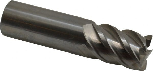 OSG - 1", 1-1/2" LOC, 1" Shank Diam, 4" OAL, 5 Flute, Solid Carbide Square End Mill - Eagle Tool & Supply