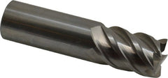 OSG - 1", 1-1/2" LOC, 1" Shank Diam, 4" OAL, 5 Flute, Solid Carbide Square End Mill - Eagle Tool & Supply