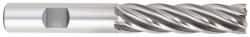 OSG - 1-1/2", 4" LOC, 1-1/4" Shank Diam, 6-1/2" OAL, 6 Flute, Cobalt Square End Mill - Single End, TiCN Finish, Spiral Flute, 30° Helix, Centercutting, Right Hand Cut, Right Hand Flute, Series 546 - Eagle Tool & Supply