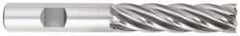 OSG - 1-1/2", 4" LOC, 1-1/4" Shank Diam, 6-1/2" OAL, 6 Flute, Cobalt Square End Mill - Single End, TiCN Finish, Spiral Flute, 30° Helix, Centercutting, Right Hand Cut, Right Hand Flute, Series 546 - Eagle Tool & Supply