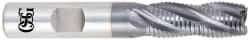 OSG - 1" Diam, Fine Pitch, 1" LOC, 5 Flute Cobalt Corner Chamfer Roughing End Mill - TiCN Finish, 3-1/2" OAL, 1" Shank Diam, Single End, Centercutting, 30° Helix - Eagle Tool & Supply