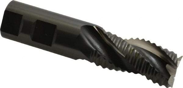 OSG - 1" Diam, Coarse Pitch, 2" LOC, 3 Flute Cobalt Roughing Square End Mill - Uncoated, 4-1/2" OAL, 1" Shank Diam, Single End, Centercutting, 35° Helix - Eagle Tool & Supply