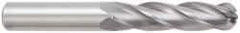 OSG - 5/8" Diam, 2-1/4" LOC, 4 Flute Solid Carbide Ball End Mill - TiAlN Finish, Single End, 5" OAL, 5/8" Shank Diam, Spiral Flute - Eagle Tool & Supply