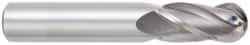 OSG - 7/8" Diam, 1-1/2" LOC, 4 Flute Solid Carbide Ball End Mill - TiCN Finish, Single End, 4" OAL, 7/8" Shank Diam, Spiral Flute - Eagle Tool & Supply