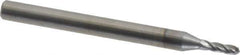 OSG - 1/16" Diam, 3/16" LOC, 4 Flute Solid Carbide Ball End Mill - TiCN Finish, Single End, 1-1/2" OAL, 1/8" Shank Diam, Spiral Flute - Eagle Tool & Supply