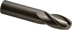 OSG - 20mm Diam, 38mm LOC, 4 Flute Solid Carbide Ball End Mill - Uncoated, Single End, 102mm OAL, 20mm Shank Diam, Spiral Flute - Eagle Tool & Supply