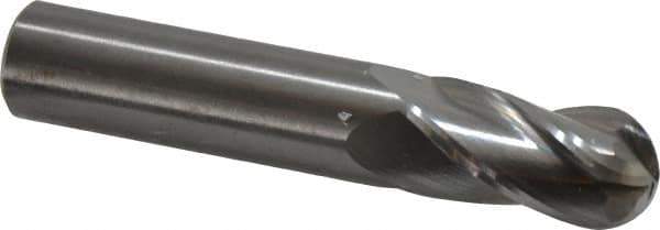 OSG - 16mm Diam, 32mm LOC, 4 Flute Solid Carbide Ball End Mill - Uncoated, Single End, 89mm OAL, 16mm Shank Diam, Spiral Flute - Eagle Tool & Supply