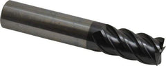 OSG - 5/8", 1-1/4" LOC, 5/8" Shank Diam, 3-1/2" OAL, 5 Flute, Solid Carbide Square End Mill - Single End, TiAlN Finish, Spiral Flute, 45° Helix, Centercutting, Right Hand Cut, Right Hand Flute, Series HP455 - Eagle Tool & Supply