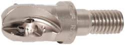 Seco - 1/2" Cut Diam, 0.43" Max Depth of Cut, 0.9" OAL, Indexable Ball Nose End Mill - M08 Modular Connection, R218.20 Toolholder, 218.20-0.250.R Insert - Eagle Tool & Supply