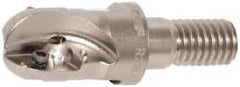 Seco - 1/2" Cut Diam, 0.43" Max Depth of Cut, 0.9" OAL, Indexable Ball Nose End Mill - M08 Modular Connection, R218.20 Toolholder, 218.20-0.250.R Insert - Eagle Tool & Supply