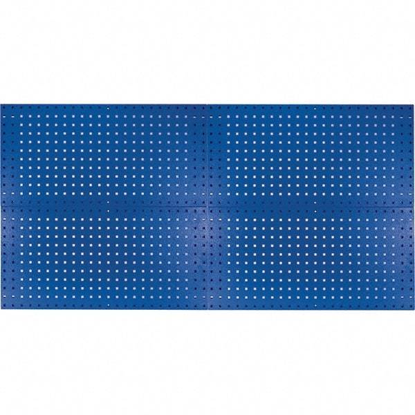Kennedy - 18" Wide x 36" High Industrial Steel Tool Peg Board System - 4 Panels, 60 Hooks, Steel, Blue - Eagle Tool & Supply