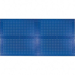 Kennedy - 18" Wide x 36" High Industrial Steel Tool Peg Board System - 4 Panels, 60 Hooks, Steel, Blue - Eagle Tool & Supply