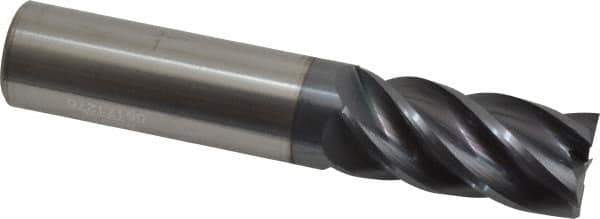 Accupro - 3/4", 1-5/8" LOC, 3/4" Shank Diam, 4" OAL, 5 Flute, Solid Carbide Square End Mill - Single End, nACRo Finish, Spiral Flute, Variable° Helix, Centercutting, Right Hand Cut, Right Hand Flute - Eagle Tool & Supply