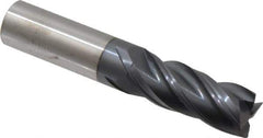 Accupro - 5/8", 1-5/8" LOC, 5/8" Shank Diam, 3-1/2" OAL, 4 Flute, Solid Carbide Square End Mill - Single End, nACRo Finish, Spiral Flute, Variable° Helix, Centercutting, Right Hand Cut, Right Hand Flute - Eagle Tool & Supply