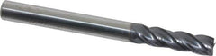 Accupro - 3/16", 5/8" LOC, 3/16" Shank Diam, 2" OAL, 4 Flute, Solid Carbide Square End Mill - Single End, nACRo Finish, Spiral Flute, Variable° Helix, Centercutting, Right Hand Cut, Right Hand Flute - Eagle Tool & Supply