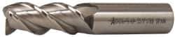 Accupro - 3/4", 1-5/8" LOC, 3/4" Shank Diam, 3-7/8" OAL, 3 Flute, Powdered Metal Square End Mill - Single End, Uncoated, Spiral Flute, 45° Helix, Centercutting, Right Hand Cut, Right Hand Flute - Eagle Tool & Supply
