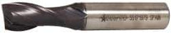 Accupro - 5/8", 1-5/16" LOC, 5/8" Shank Diam, 3-7/16" OAL, 2 Flute, Powdered Metal Square End Mill - Single End, TiAlN Finish, Spiral Flute, 30° Helix, Centercutting, Right Hand Cut, Right Hand Flute - Eagle Tool & Supply