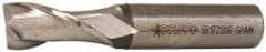 Accupro - 5/8", 1-5/16" LOC, 5/8" Shank Diam, 3-7/16" OAL, 2 Flute, Powdered Metal Square End Mill - Single End, Uncoated, Spiral Flute, 30° Helix, Centercutting, Right Hand Cut, Right Hand Flute - Eagle Tool & Supply
