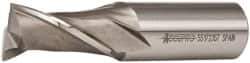 Accupro - 1", 1-5/8" LOC, 1" Shank Diam, 4-1/8" OAL, 2 Flute, Powdered Metal Square End Mill - Single End, Uncoated, Spiral Flute, 30° Helix, Centercutting, Right Hand Cut, Right Hand Flute - Eagle Tool & Supply