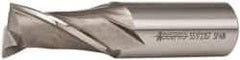 Accupro - 1", 1-5/8" LOC, 1" Shank Diam, 4-1/8" OAL, 2 Flute, Powdered Metal Square End Mill - Single End, Uncoated, Spiral Flute, 30° Helix, Centercutting, Right Hand Cut, Right Hand Flute - Eagle Tool & Supply