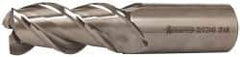 Accupro - 1", 2" LOC, 1" Shank Diam, 4-1/2" OAL, 3 Flute, Powdered Metal Square End Mill - Single End, Uncoated, Spiral Flute, 45° Helix, Centercutting, Right Hand Cut, Right Hand Flute - Eagle Tool & Supply